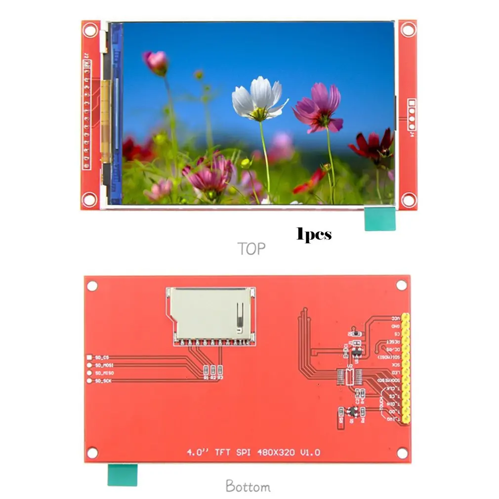 4.0inch TFT SPI Serial LCD Resolution 480*320 4.0inch LCD Display Module with SD Card Slot 3.3V-5V Driver IC ST7796S
4.0inch TFT SPI Serial LCD Resolution 480*320 4.0inch LCD Display Module with SD Card Slot 3.3V-5V Driver IC ST7796S