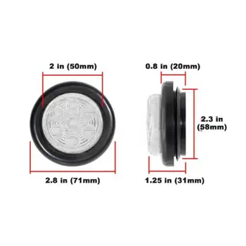 2x 2\" Inch Clear White LED Round Clearance Side Marker Lights Truck Trailer 24V Car Led Marker Light
2x 2\" Inch Clear White LED Round Clearance Side Marker Lights Truck Trailer 24V Car Led Marker Light
