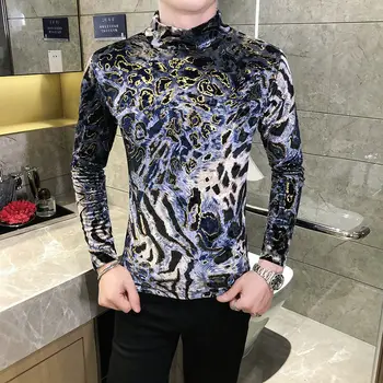 Turtleneck Leopard Printed Tee Streetwear Luxury T Shirt Men Royal T Shirt Men Long-sleeved Slim Fit Men T Shirt Club Outfits
Turtleneck Leopard Printed Tee Streetwear Luxury T Shirt Men Royal T Shirt Men Long-sleeved Slim Fit Men T Shirt Club Outfits