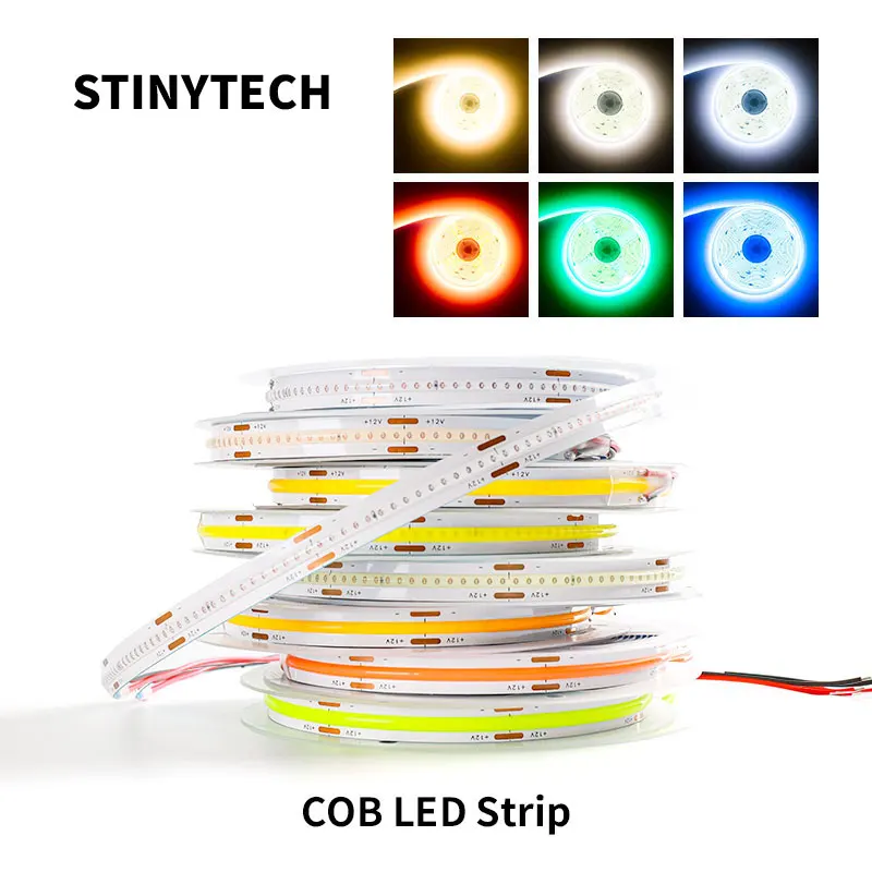 Stiny DC12V 24V COB LED Soft Strip Light 5M High Density Flexible FOB Led Lights 6 Colors Optional Decoration Linear Lighting
Stiny DC12V 24V COB LED Soft Strip Light 5M High Density Flexible FOB Led Lights 6 Colors Optional Decoration Linear Lighting
