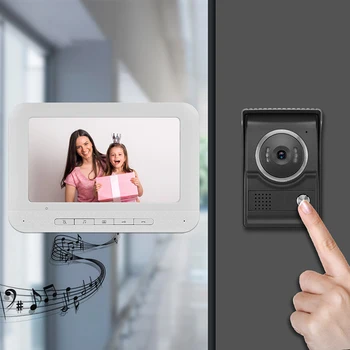 7-Inch Wired Video Doorbell Video Intercom Rain Camera Video Intercom Two-Way o Remote Unlock Video Doorbell EU Plug
7-Inch Wired Video Doorbell Video Intercom Rain Camera Video Intercom Two-Way o Remote Unlock Video Doorbell EU Plug
