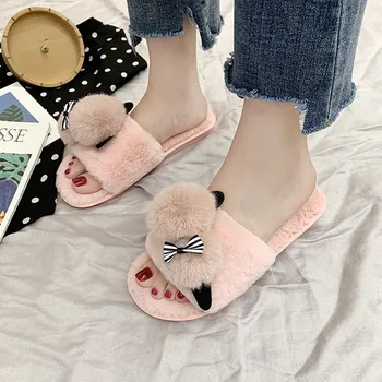 Winter Women Home Slippers Sweet Cute Plush Ball Decor Slip-on Flat Keep Warm Anti-slip Home Slipper
Winter Women Home Slippers Sweet Cute Plush Ball Decor Slip-on Flat Keep Warm Anti-slip Home Slipper