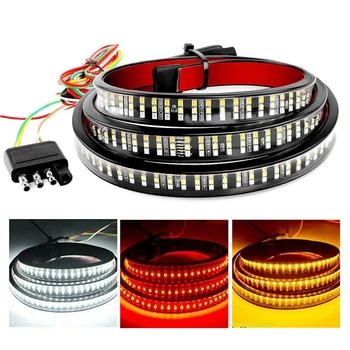 12V 60" Truck Tailgate LED Strip Light Bar Triple Row Full Function With Reverse Brake Turn Signal Car Lamp for Jeep Pickup
12V 60" Truck Tailgate LED Strip Light Bar Triple Row Full Function With Reverse Brake Turn Signal Car Lamp for Jeep Pickup