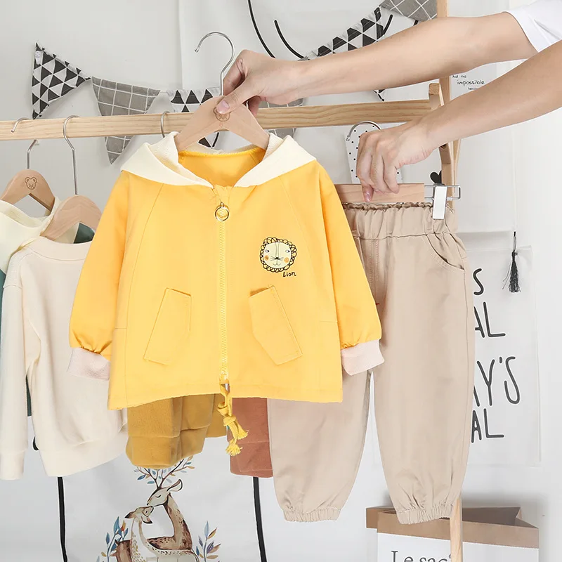 2019 New Korean Set BOY'S Autumn Clothing Children Lion Zipper Hooded Tops Trousers Two-Piece Set
2019 New Korean Set BOY'S Autumn Clothing Children Lion Zipper Hooded Tops Trousers Two-Piece Set