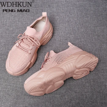 Sneakers Women Mesh Lace-Up Solid Flat Platform Shallow Stretch Fabric Knited Spring Autumn Wedges Shoes For Women zapatos
Sneakers Women Mesh Lace-Up Solid Flat Platform Shallow Stretch Fabric Knited Spring Autumn Wedges Shoes For Women zapatos