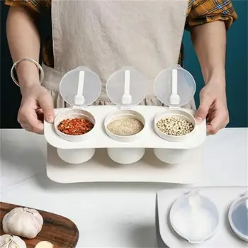 Seasoning Box Spice Storage Bottle Jars with Three Grid Combination Simple Style Durable Flip Cover Seasoning Bottle Spice Jar
Seasoning Box Spice Storage Bottle Jars with Three Grid Combination Simple Style Durable Flip Cover Seasoning Bottle Spice Jar