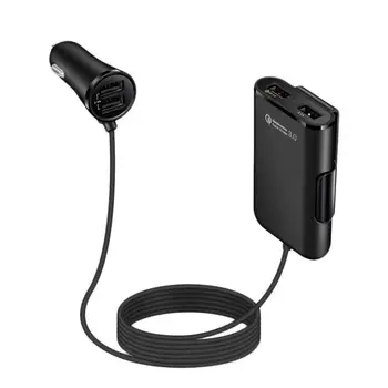 4-Port USB Car Charger HUB Adapter Front Back Seat with 6 Feet Extension Cable 4 in 1 Smart Cell Phone Laptop Charger Outlet Plu
4-Port USB Car Charger HUB Adapter Front Back Seat with 6 Feet Extension Cable 4 in 1 Smart Cell Phone Laptop Charger Outlet Plu