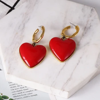 JUJIA Trendy Chill Style Red Love Heart Dangle Earrings For Women Cute Statement Geometric Earring Korean Jewelry
JUJIA Trendy Chill Style Red Love Heart Dangle Earrings For Women Cute Statement Geometric Earring Korean Jewelry