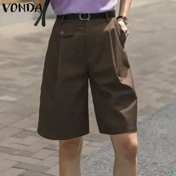 Fashion Women Summer Shorts 2020 VONDA Casual Buttons Solid Loose Shorts Female Elegant OL Shorts Wide Leg Trousers Plus Size 
Fashion Women Summer Shorts 2020 VONDA Casual Buttons Solid Loose Shorts Female Elegant OL Shorts Wide Leg Trousers Plus Size