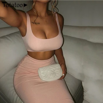 Totatoop Two Piece Set Summer Bodycon Dress Women 2020 Summer Square Neck Crop Tops And Midi Skirts Outfit Matching Dress Suit
Totatoop Two Piece Set Summer Bodycon Dress Women 2020 Summer Square Neck Crop Tops And Midi Skirts Outfit Matching Dress Suit