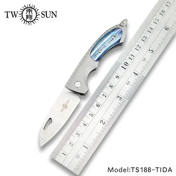 TWOSUN Micro MINI SLIP JOINT S90V folding Pocket Knife camping knife hunting knife outdoor survival tool EDC Titanium TS188-TIDA
TWOSUN Micro MINI SLIP JOINT S90V folding Pocket Knife camping knife hunting knife outdoor survival tool EDC Titanium TS188-TIDA