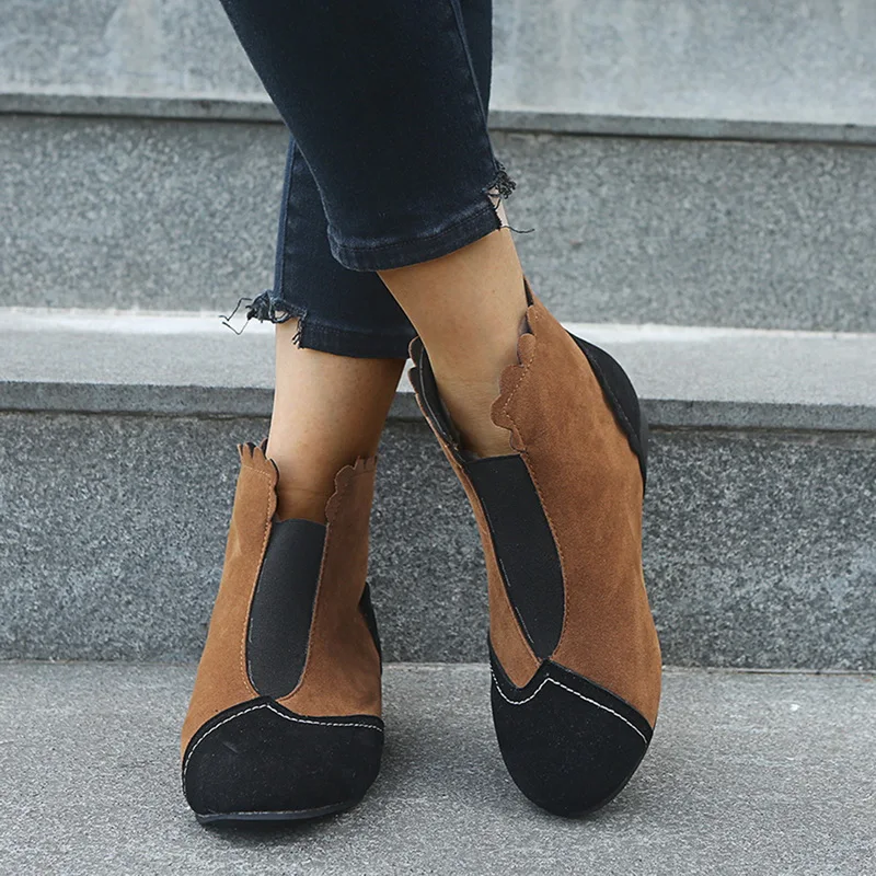 Adisputent Women Autumn Boots Ankle Boots Shoes Slip On Pointed Toe Booties Color matching Fashion Women Shoes Flat Short Boots
Adisputent Women Autumn Boots Ankle Boots Shoes Slip On Pointed Toe Booties Color matching Fashion Women Shoes Flat Short Boots