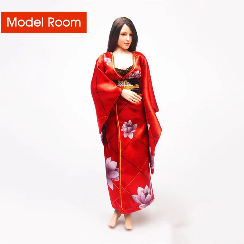 

TYM130 1/6 Female Printed Kimono Soldier Clothes Model Fit 12'' TBL JO Big Breast Action Figure Body
