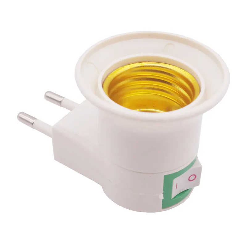 1 hot sale practical white European standard lamp holder (round plug) for plug adapter converter with on/off button
1 hot sale practical white European standard lamp holder (round plug) for plug adapter converter with on/off button