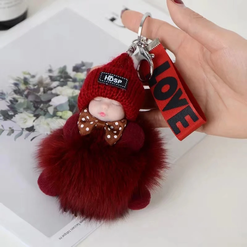 New Doll Bag Accessories Rex Rabbit Fur Hair Soft Keychain Fashion Female Gift Cute Light Red Purple White Pendant
New Doll Bag Accessories Rex Rabbit Fur Hair Soft Keychain Fashion Female Gift Cute Light Red Purple White Pendant