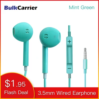 Earphone wired 3.5mm Universal Stereo In-Ear Earbuds With Mic Wire Sound Controls for iPhone 6S Plus 5S Wire EarBud mint green
Earphone wired 3.5mm Universal Stereo In-Ear Earbuds With Mic Wire Sound Controls for iPhone 6S Plus 5S Wire EarBud mint green