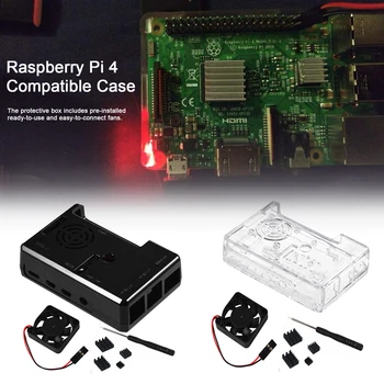 Protective Case ABS Plastic Shell with Cooling Fan Chassis Protection Cover for Raspberry Pi 4 Model B
Protective Case ABS Plastic Shell with Cooling Fan Chassis Protection Cover for Raspberry Pi 4 Model B