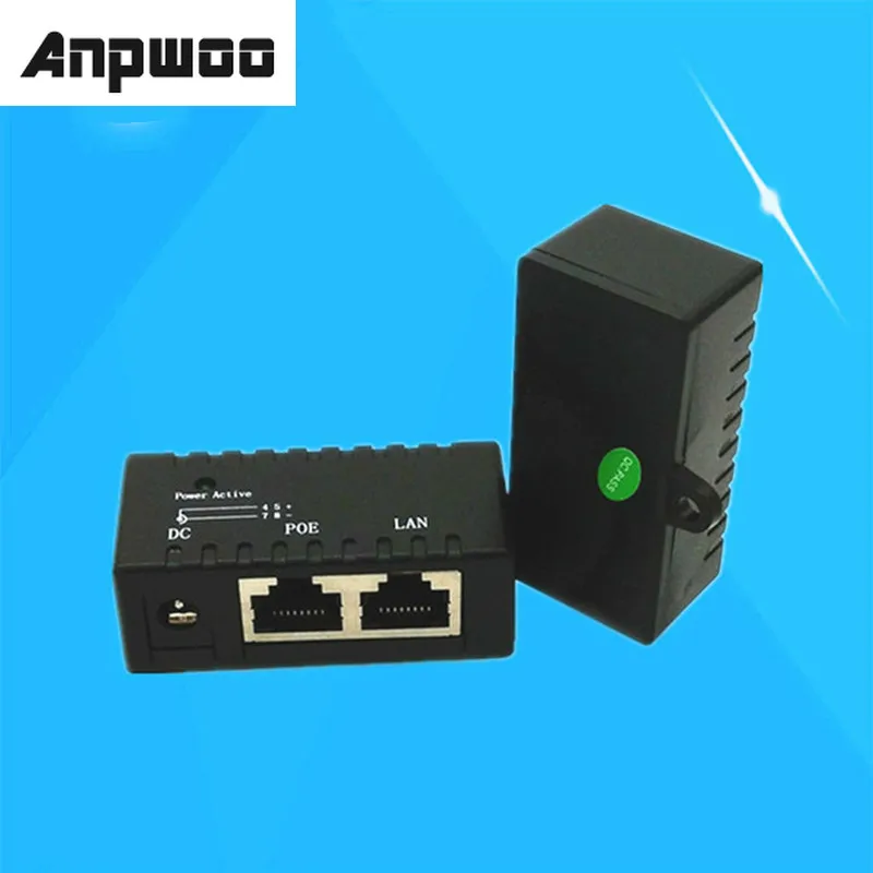 ANPWOO 10/100Mbp Пассивный POE DC Power Over Ethernet RJ45 сплиттер инжектор настенный адаптер для