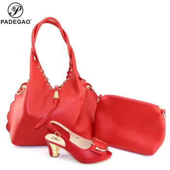 Red Color High Quality African Woman Sandals Shoes With Purse Set Italian Elegant High Heels Shoes And Bag Set For Wedding Party
Red Color High Quality African Woman Sandals Shoes With Purse Set Italian Elegant High Heels Shoes And Bag Set For Wedding Party