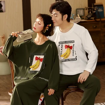 Couple Pyjamas 100% Cotton Nightgowns Women knitted Knee-Length Night Men Pajama Sets Cartoon Lingerie Plus Size Sleepwear
Couple Pyjamas 100% Cotton Nightgowns Women knitted Knee-Length Night Men Pajama Sets Cartoon Lingerie Plus Size Sleepwear