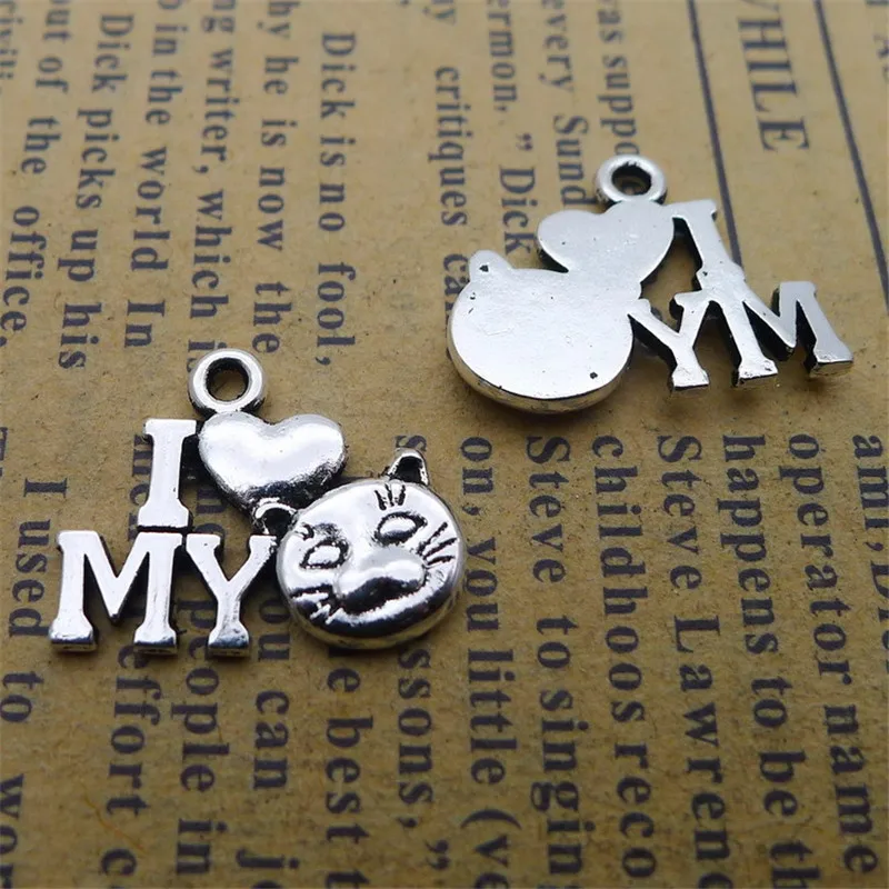 Оптовая продажа, 30 экологически чистых подвесок из сплава «I Love My Cat», античный посеребренный кулон для браслетов «сделай сам», подарки для любимых питомцев
Оптовая продажа, 30 экологически чистых подвесок из сплава «I Love My Cat», античный посеребренный кулон для браслетов «сделай сам», подарки для любимых питомцев