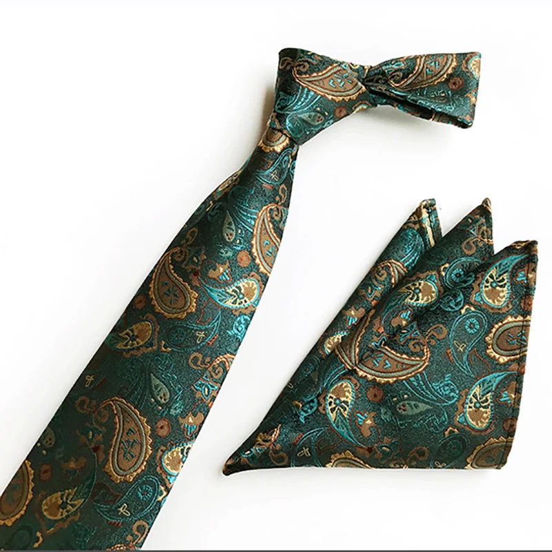 Ricnais New Floral Mens Tie Handkerchief Set Jacquard Woven Silk Neck Tie 8cm Striped Paisley Tie for Men Suit Business Wedding
Ricnais New Floral Mens Tie Handkerchief Set Jacquard Woven Silk Neck Tie 8cm Striped Paisley Tie for Men Suit Business Wedding