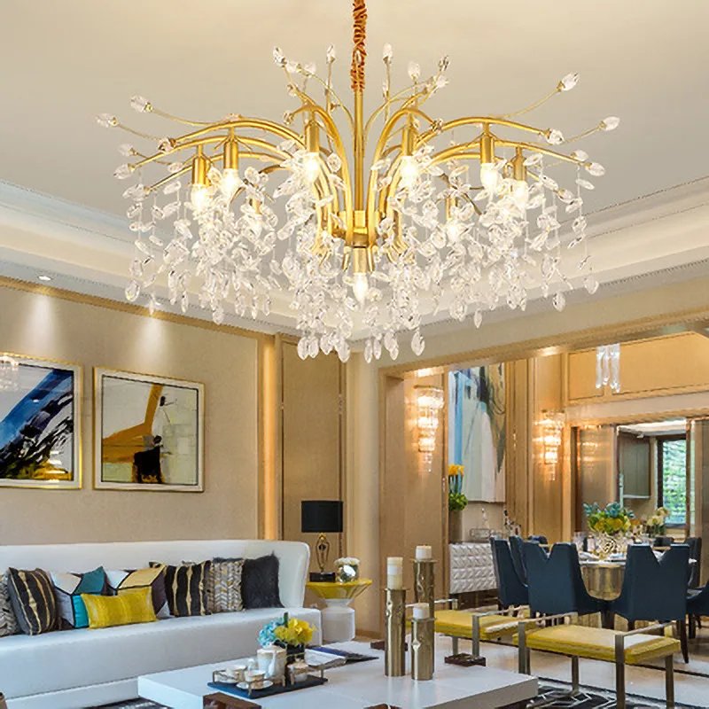 Nordic Modern LED K9 Crystal Chandeliers Luxury lustre pendente Gold Black Chandelier Lighting for Living room Bedroom Kitchen
Nordic Modern LED K9 Crystal Chandeliers Luxury lustre pendente Gold Black Chandelier Lighting for Living room Bedroom Kitchen