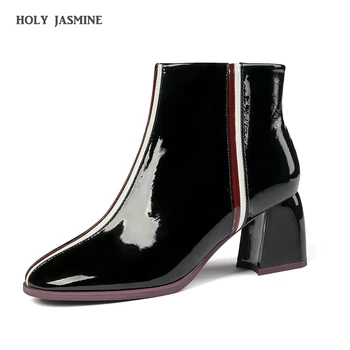 2020 Winter Arrival Fashion Basic Shoes Women Boots Zip Patent Leather Ankle Boots Pointed Boots Sexy Shoes Heel High (6cm)
2020 Winter Arrival Fashion Basic Shoes Women Boots Zip Patent Leather Ankle Boots Pointed Boots Sexy Shoes Heel High (6cm)