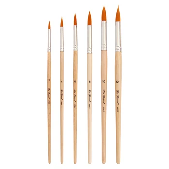 6Pcs/lot Pointed Shape Nylon Hair Wooden Handle Paint Brush Set Tool For Art School Watercolor Acrylic Painting Supplies 
6Pcs/lot Pointed Shape Nylon Hair Wooden Handle Paint Brush Set Tool For Art School Watercolor Acrylic Painting Supplies