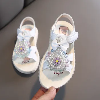 Girls Sandals Flowers Sweet Soft Children's Beach Shoes Infant Children Baby Girls Summer Open Toe Sandals Pearl Princess Shoes 
Girls Sandals Flowers Sweet Soft Children's Beach Shoes Infant Children Baby Girls Summer Open Toe Sandals Pearl Princess Shoes