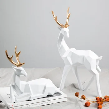 Nordic Style gift 3D Solid Geometry Lucky Deer Ornaments Resin Craft Home Furnishing for Decoration Office Desktop Figurines
Nordic Style gift 3D Solid Geometry Lucky Deer Ornaments Resin Craft Home Furnishing for Decoration Office Desktop Figurines