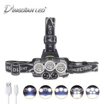 USB Rechargeable LED Headlamp 25000lm 25W Headlights 6 Modes Cree LED 18650 Tactical Outdoor Flashlight for Fishing Hunting
USB Rechargeable LED Headlamp 25000lm 25W Headlights 6 Modes Cree LED 18650 Tactical Outdoor Flashlight for Fishing Hunting