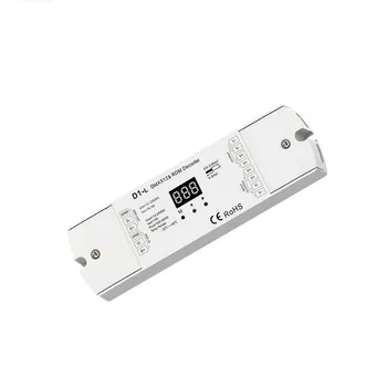 1CH*15A 12-24VDC CV DMX Decoder D1-L 1-channel constant voltage DMX512 and RDM decoder, D1-L for single color LED strip 
1CH*15A 12-24VDC CV DMX Decoder D1-L 1-channel constant voltage DMX512 and RDM decoder, D1-L for single color LED strip