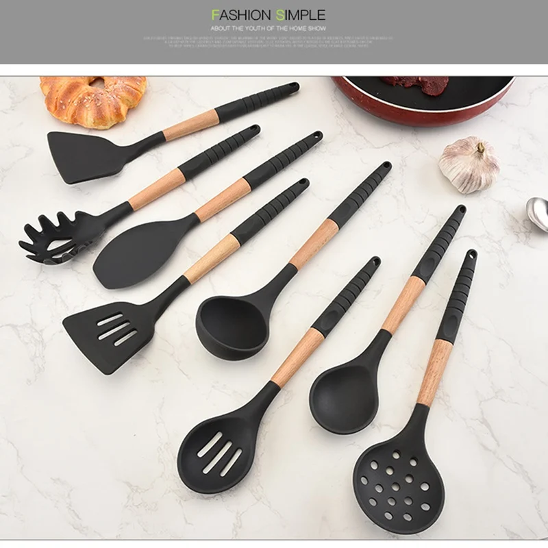 Silicone Kitchenware With Wooden Handle Non-stick Silicone Shovel And Spoon Set Kitchen Silicone Kitchenware Set Shovel Spoon Co
Silicone Kitchenware With Wooden Handle Non-stick Silicone Shovel And Spoon Set Kitchen Silicone Kitchenware Set Shovel Spoon Co