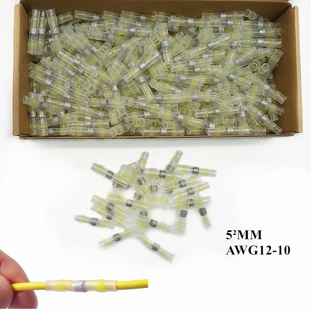 AWG12 -10 100/300/500PCS Heat Shrink Solder Sleeve Insulated Waterproof Electrical Butt Splice Wire Connectors Terminals Kit
AWG12 -10 100/300/500PCS Heat Shrink Solder Sleeve Insulated Waterproof Electrical Butt Splice Wire Connectors Terminals Kit