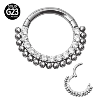 Nose Stud G23 Titanium Hinged Segment Rings Hoop CZ Ball Nipple Clicker Ear Cartilage Helix Lip Earring Body Piercing Jewelry
Nose Stud G23 Titanium Hinged Segment Rings Hoop CZ Ball Nipple Clicker Ear Cartilage Helix Lip Earring Body Piercing Jewelry