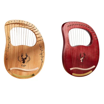 16 String Wooden Lyre Harp Metal Strings Mahogany Solid Wood String Instrument with Tuning Wrench
16 String Wooden Lyre Harp Metal Strings Mahogany Solid Wood String Instrument with Tuning Wrench
