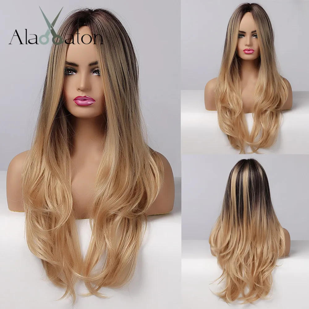 ALAN EATON Synthetic Wigs Long Natural Wave Omber Black Brown Golden Honey Hair Wigs Middle Part Cosplay Heat Resistant Fiber
ALAN EATON Synthetic Wigs Long Natural Wave Omber Black Brown Golden Honey Hair Wigs Middle Part Cosplay Heat Resistant Fiber