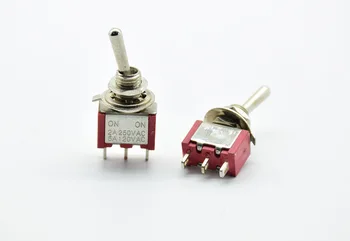 10Pcs 2 Positions ON/ON 3PIN SPDT Miniature Toggle Switch 2A 250VAC 5A 120V AC
10Pcs 2 Positions ON/ON 3PIN SPDT Miniature Toggle Switch 2A 250VAC 5A 120V AC