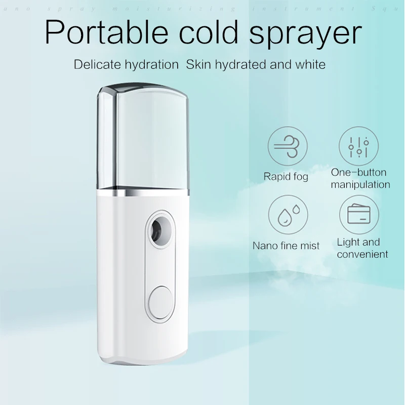Face Sprayer Mini USB Charge Women Hydrating Nebulizer Beauty Fashion Nano Tools Humidifier Facial Hair Mist
Face Sprayer Mini USB Charge Women Hydrating Nebulizer Beauty Fashion Nano Tools Humidifier Facial Hair Mist