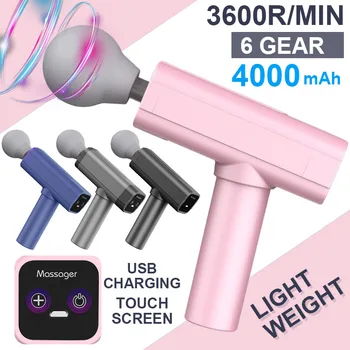 3600r/min Therapy Massage Gun 6Gears Muscle Massager Pain Sport Massage Relax Body Slimming Relief Touch Screen Portable Mini
3600r/min Therapy Massage Gun 6Gears Muscle Massager Pain Sport Massage Relax Body Slimming Relief Touch Screen Portable Mini