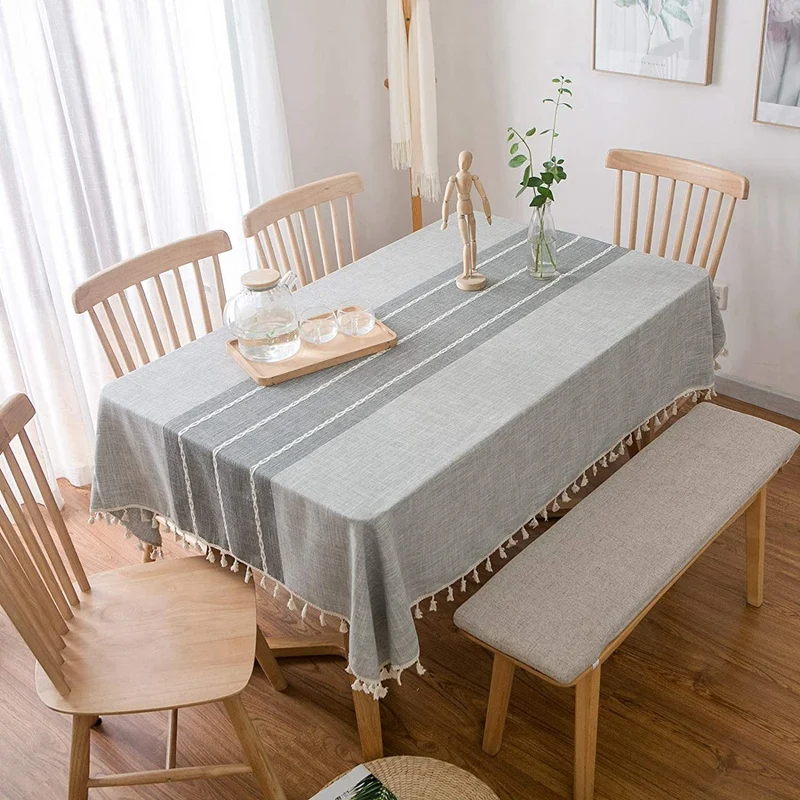 Rectangular Tablecloth 140X200cm Polyester Fiber Table Cloth with Tassel Edge Dust-Proof Washable Dining(Grey)
Rectangular Tablecloth 140X200cm Polyester Fiber Table Cloth with Tassel Edge Dust-Proof Washable Dining(Grey)