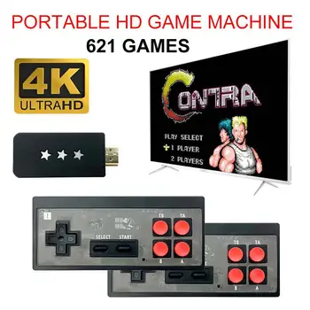 4K HD TV Video Game Console Built-in 621 Games Dual Players Mini Retro Wireless Controller
4K HD TV Video Game Console Built-in 621 Games Dual Players Mini Retro Wireless Controller