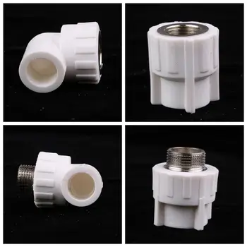 DN25 PP-R Plastic Water Connector 1/2'' BSPT Male Female Thread 25mm Elbow Pipe Fitting Hot Melt Installation Heat System
DN25 PP-R Plastic Water Connector 1/2'' BSPT Male Female Thread 25mm Elbow Pipe Fitting Hot Melt Installation Heat System