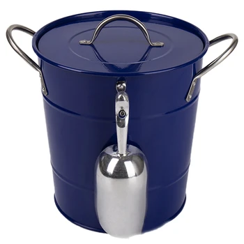 1PC Ice Bucket with Ice Shovel Galvanized Plate Round Ice Barrel Bar Champagne Wine Beer Bucket for Bar Family Party
1PC Ice Bucket with Ice Shovel Galvanized Plate Round Ice Barrel Bar Champagne Wine Beer Bucket for Bar Family Party