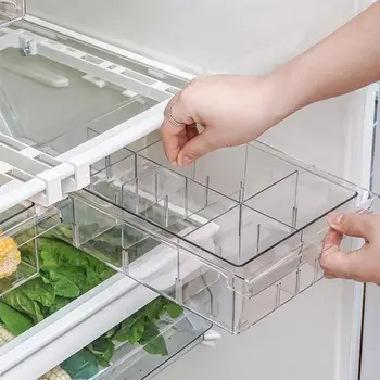 1PC Transparent Fridge Storage Box PET Fridge Drawer Storage Box Fridge Organizer Drawer Kitchen Storage Rack (White 8 Grids)
1PC Transparent Fridge Storage Box PET Fridge Drawer Storage Box Fridge Organizer Drawer Kitchen Storage Rack (White 8 Grids)