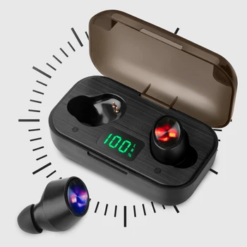 IPX4 TWS Bluetooth Earphone Wireless 2000mAh Headphone Bluetooth 5.0 HiFi Headset Wireless Earbuds Charge Phone LED Display
IPX4 TWS Bluetooth Earphone Wireless 2000mAh Headphone Bluetooth 5.0 HiFi Headset Wireless Earbuds Charge Phone LED Display
