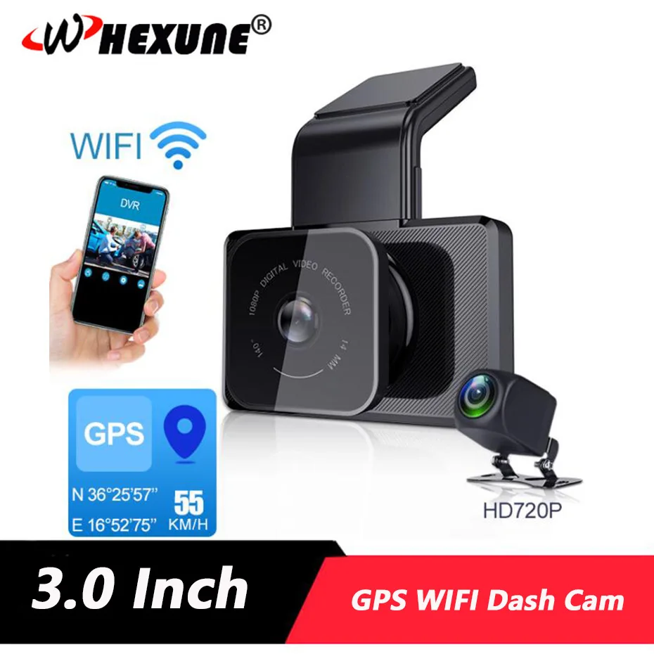 WHEXUNE 3.0 inch Car DVR Camera WIFI dashcam Speed N GPS coordinates Full HD 1080P Night Vision Dash Cam 24H Parking Monitor
WHEXUNE 3.0 inch Car DVR Camera WIFI dashcam Speed N GPS coordinates Full HD 1080P Night Vision Dash Cam 24H Parking Monitor