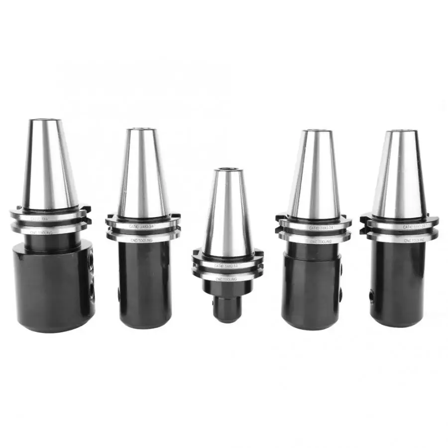 5 Pcs CAT40 End Mill Holder with Additional Fixing Screws End Milling Cutter Machine Frame Set