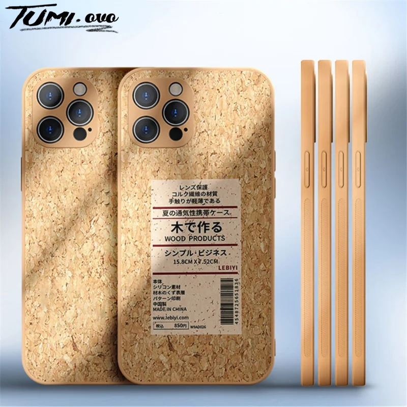 Новый противоударный чехол с пробковым охлаждением для iPhone 11 12 13 Mini Pro Max X XR XS SE 2020 7